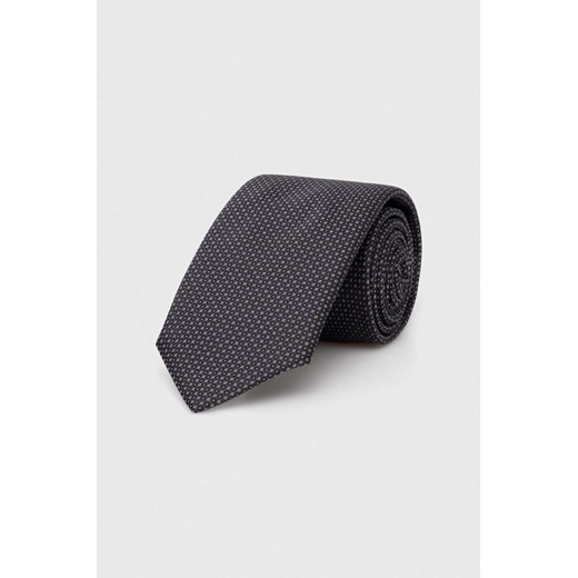 BOSS krawat jedwabny kolor czarny ze sklepu ANSWEAR.com w kategorii Krawaty - zdjęcie 162234595