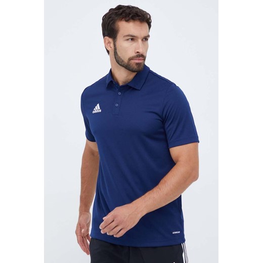 adidas Performance polo treningowe Entrada 22 kolor granatowy z nadrukiem H57487 ze sklepu ANSWEAR.com w kategorii T-shirty męskie - zdjęcie 162234827