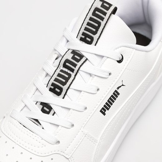Buty sportowe damskie Puma na płaskiej podeszwie białe sznurowane 