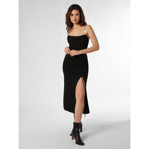 HUGO Sukienka damska Kobiety Sztuczne włókno czarny jednolity ze sklepu vangraaf w kategorii Sukienki - zdjęcie 162272477