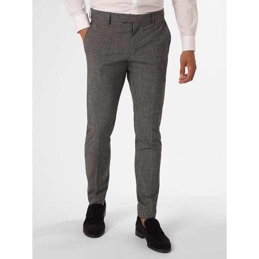 Strellson Męskie spodnie od garnituru modułowego Mężczyźni Super Slim Fit szary w kratkę ze sklepu vangraaf w kategorii Spodnie męskie - zdjęcie 162272536