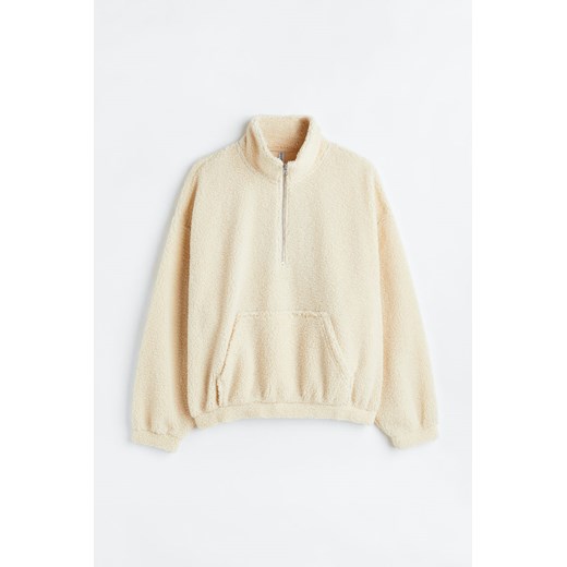 H & M - H & M+ Bluza z misia z suwakiem u góry - Biały H & M 3XL H&M