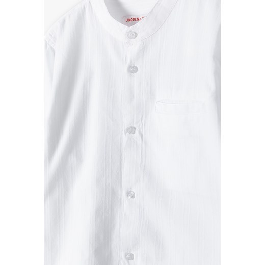 Elegancka biała koszula chłopięca z długim rękawem fason regular Lincoln & Sharks By 5.10.15. 134 5.10.15 wyprzedaż