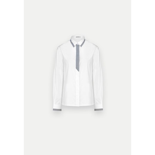 Bawełniana biała koszula z ozdobnymi wstawkami Molton 38 Molton