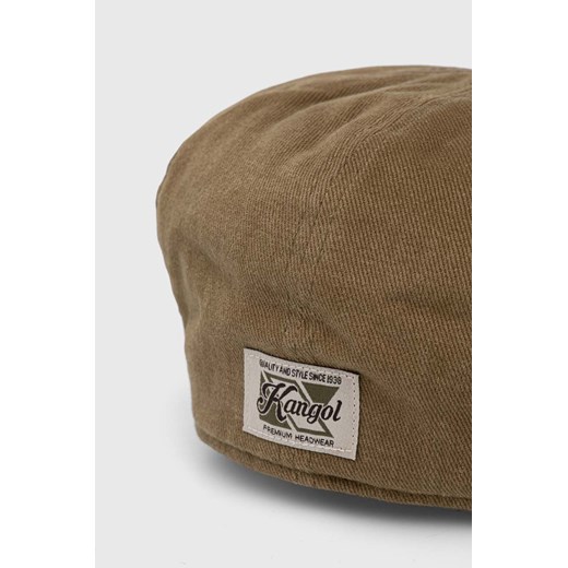 Kangol kaszkiet bawełniany kolor zielony bawełniany Kangol M ANSWEAR.com