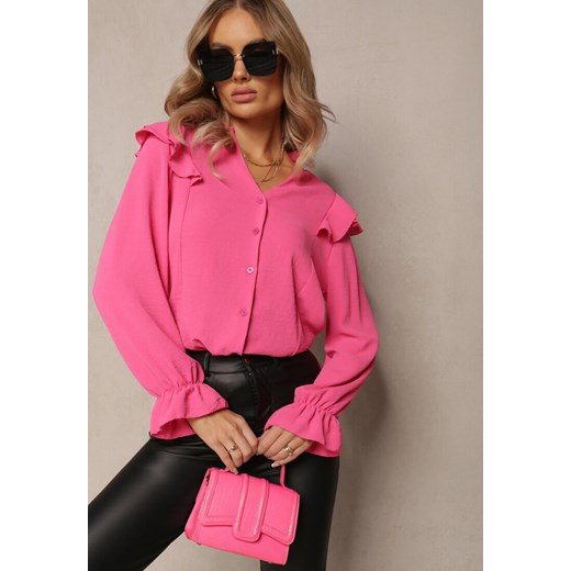 Różowa Koszula Aquinelle ze sklepu Renee odzież w kategorii Koszule damskie - zdjęcie 162304368
