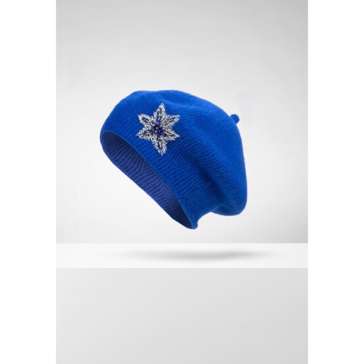 Chabrowy beret z aplikacją ze sklepu Molton w kategorii Berety damskie - zdjęcie 162304927