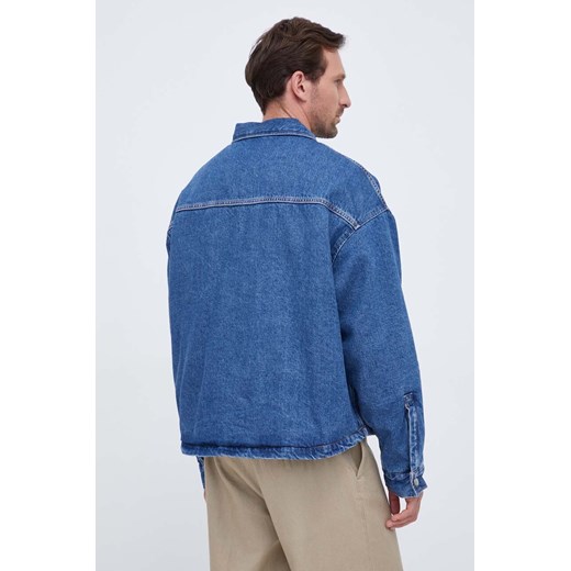Calvin Klein Jeans kurtka jeansowa męska kolor niebieski przejściowa oversize XL ANSWEAR.com