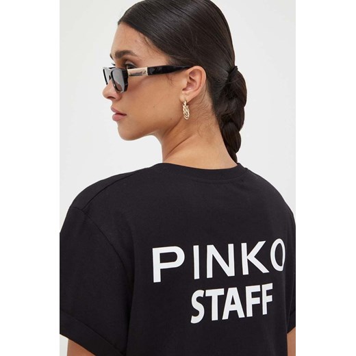 Pinko t-shirt bawełniany kolor czarny Pinko L ANSWEAR.com
