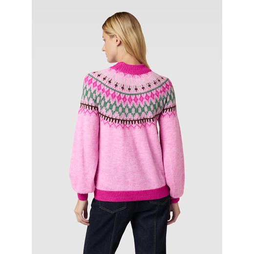 Sweter z norweskim wzorem i okrągłym dekoltem model ‘Maritne’ XS Peek&Cloppenburg  wyprzedaż