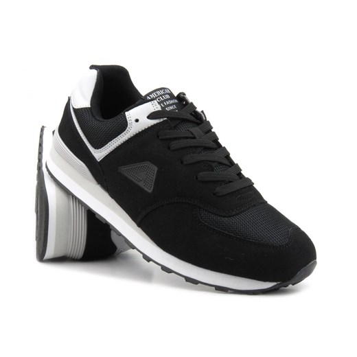 Sportowe buty męskie AMERICAN CLUB FH 55/23, czarne ze sklepu ulubioneobuwie w kategorii Buty sportowe męskie - zdjęcie 162318948