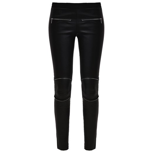 SET Spodnie skórzane black zalando czarny abstrakcyjne wzory