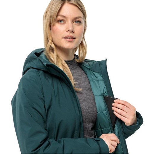 Kurtka damska Jack Wolfskin długa z kapturem