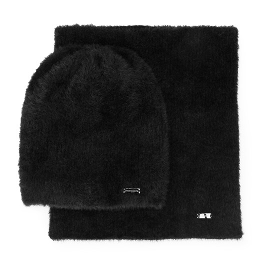 Damski komplet zimowy z miękkiej dzianiny czarny ze sklepu WITTCHEN w kategorii Komplety czapka i szalik damskie - zdjęcie 162356107