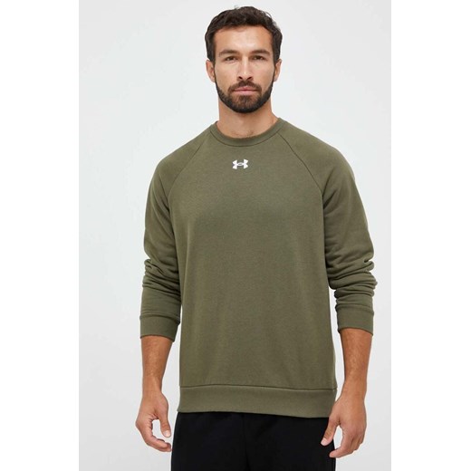 Under Armour bluza męska kolor zielony gładka 1379755 ze sklepu ANSWEAR.com w kategorii Bluzy męskie - zdjęcie 162357719