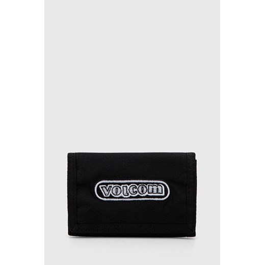 Volcom portfel bawełniany kolor czarny ze sklepu ANSWEAR.com w kategorii Portfele męskie - zdjęcie 162358706