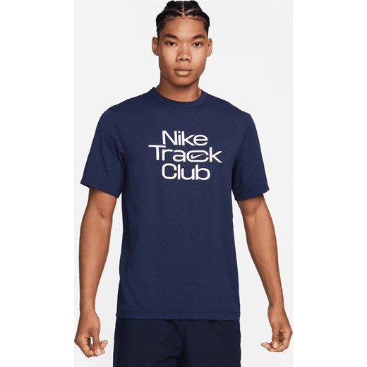 Męska koszulka z krótkim rękawem do biegania Dri-FIT Nike Track Club - Niebieski ze sklepu Nike poland w kategorii T-shirty męskie - zdjęcie 162361379