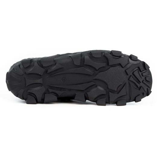 Skórzane buty trekkingowe męskie 214GT czarne ze sklepu butyolivier w kategorii Buty trekkingowe męskie - zdjęcie 162370599
