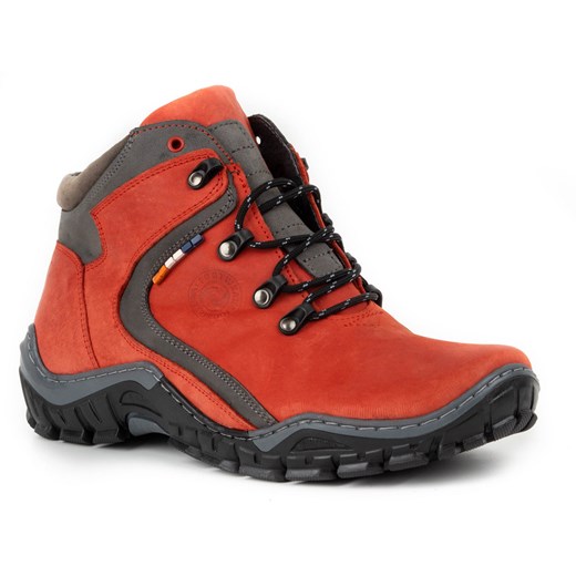 Buty męskie zimowe 129 Czerwone ze sklepu butyolivier w kategorii Buty trekkingowe męskie - zdjęcie 162370648