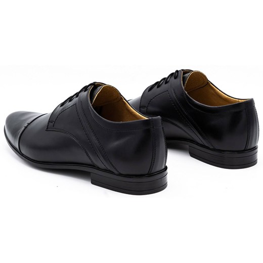Buty męskie skóra wizytowe 711ACT czarne ze sklepu butyolivier w kategorii Buty eleganckie męskie - zdjęcie 162370689
