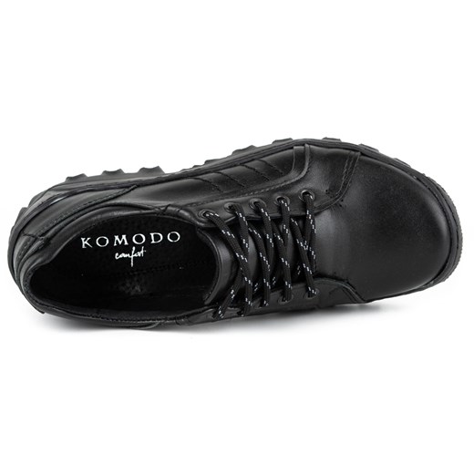 Buty męskie trekkingowe skóra 636 czarne ze sklepu butyolivier w kategorii Buty trekkingowe męskie - zdjęcie 162370778