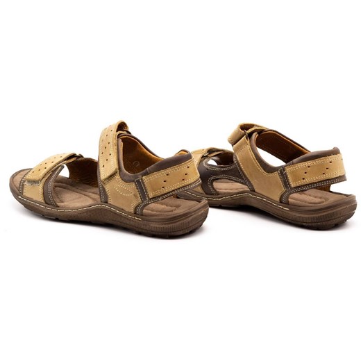 Sandały męskie skórzane 295K brązowe ze sklepu butyolivier w kategorii Sandały męskie - zdjęcie 162370918