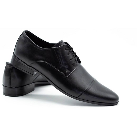 Buty męskie wizytowe ze skóry 286 czarne ze sklepu butyolivier w kategorii Buty eleganckie męskie - zdjęcie 162370956