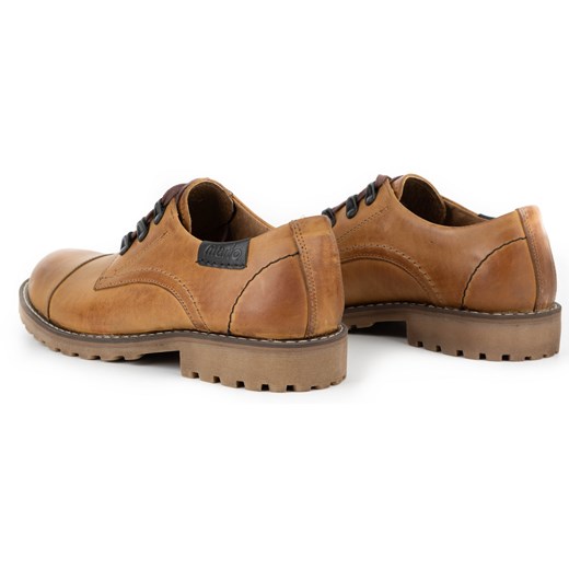Buty męskie trzewiki skórzane 940MP rude ze sklepu butyolivier w kategorii Półbuty męskie - zdjęcie 162371075