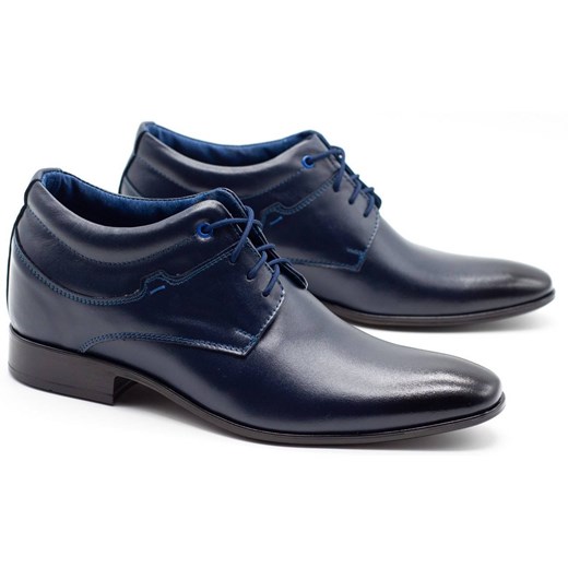 Buty męskie podwyższające 300LU granatowe ze sklepu butyolivier w kategorii Buty eleganckie męskie - zdjęcie 162371109