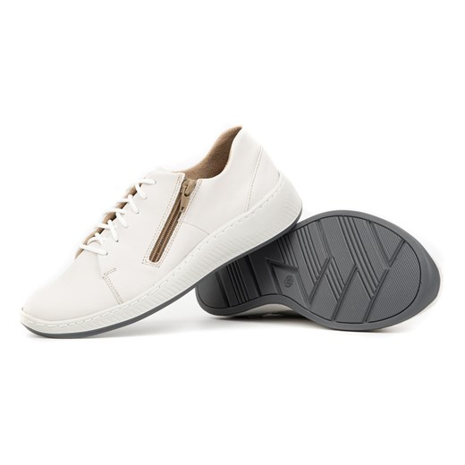 Półbuty damskie sneakersy skórzane 0602W białe ze sklepu butyolivier w kategorii Półbuty damskie - zdjęcie 162371249