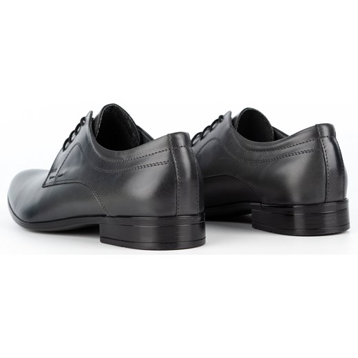 Buty męskie wizytowe skórzane 277 szare ze sklepu butyolivier w kategorii Buty eleganckie męskie - zdjęcie 162371638