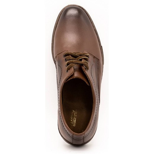 Skórzane buty męskie 295LU brązowe ze sklepu butyolivier w kategorii Buty eleganckie męskie - zdjęcie 162371719