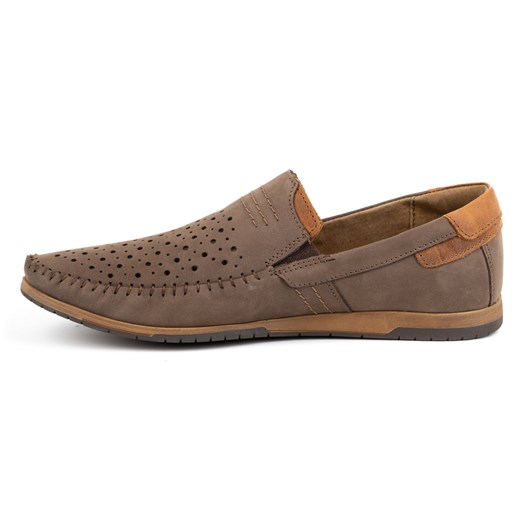 Buty męskie skórzane mokasyny 876 lato brązowe ze sklepu butyolivier w kategorii Mokasyny męskie - zdjęcie 162371867