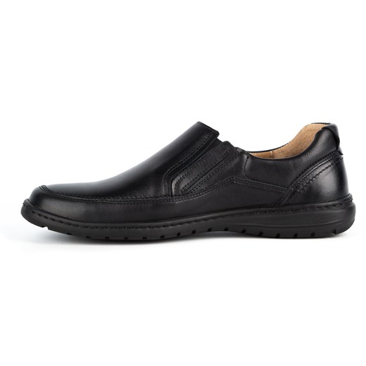 Buty męskie wsuwane skórzane 0115W czarne ze sklepu butyolivier w kategorii Półbuty męskie - zdjęcie 162371889