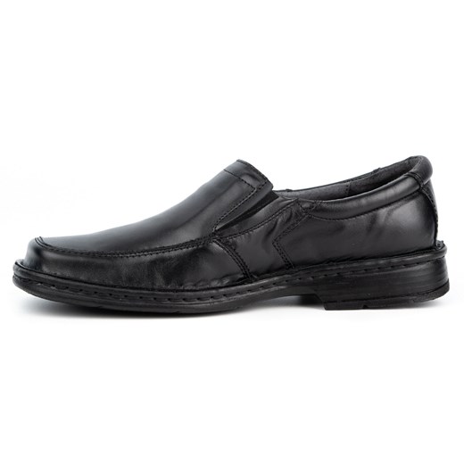 Buty męskie wsuwane skórzane 0114W czarne ze sklepu butyolivier w kategorii Buty eleganckie męskie - zdjęcie 162372018