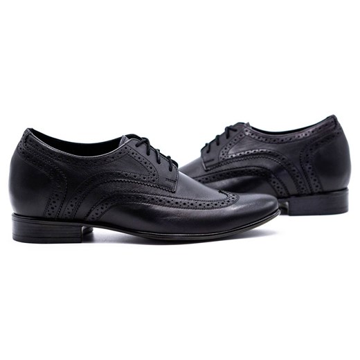 Buty męskie podwyższające wizytywe 617P podwyższające czarne ze sklepu butyolivier w kategorii Buty eleganckie męskie - zdjęcie 162372215