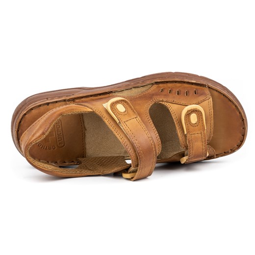 Sandały męskie skórzane 812 brązowe ze sklepu butyolivier w kategorii Sandały męskie - zdjęcie 162372847