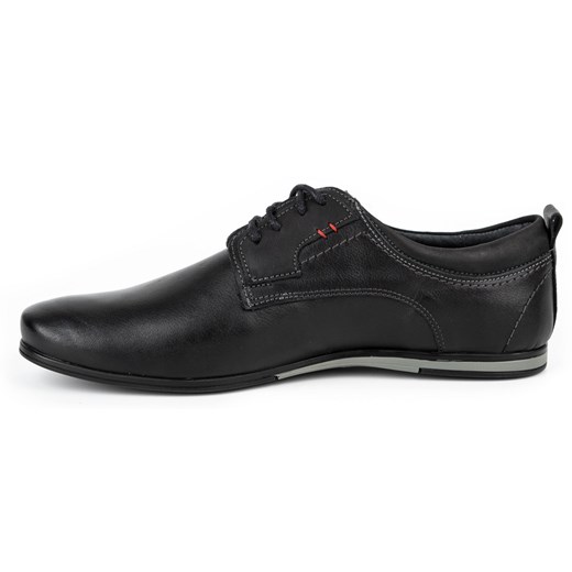 Eleganckie buty męskie do jeansów 731 czarne ze sklepu butyolivier w kategorii Półbuty męskie - zdjęcie 162372866