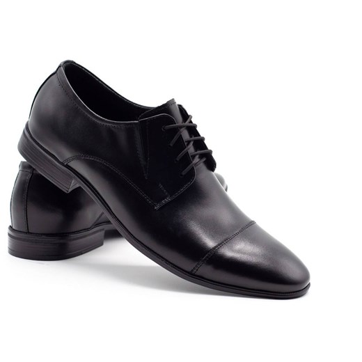 Buty męskie wizytowe skórzane 288 czarne ze sklepu butyolivier w kategorii Buty eleganckie męskie - zdjęcie 162373296