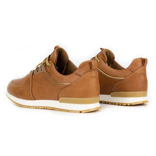 Buty damskie sportowe creepersy skórzane 05-0784-04 brązowe Nik 36 butyolivier