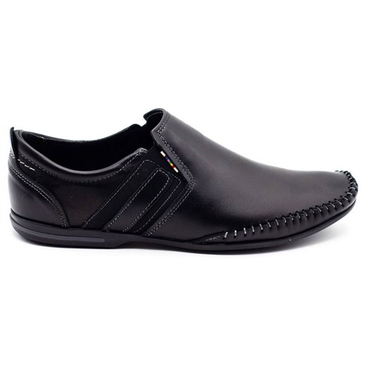 Buty męskie mokasyny skórzane 711 czarne ze sklepu butyolivier w kategorii Mokasyny męskie - zdjęcie 162374718
