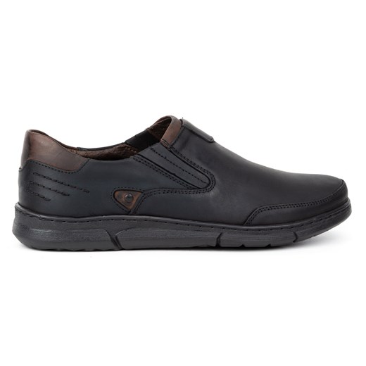 Buty męskie wsuwane wsuwane J51 czarne ze sklepu butyolivier w kategorii Półbuty męskie - zdjęcie 162379855
