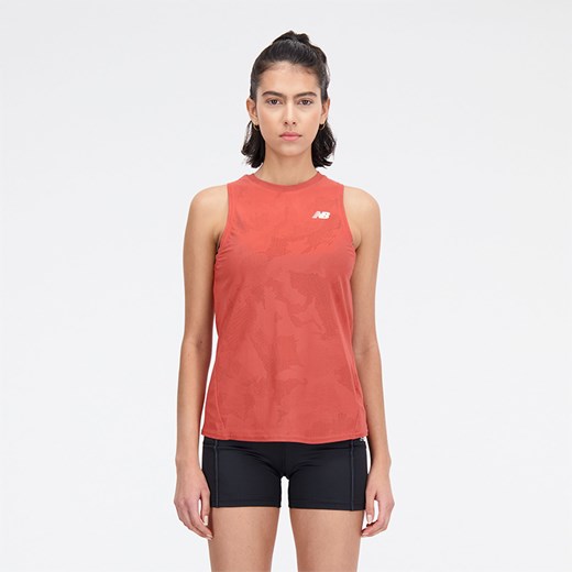 Koszulka damska New Balance WT33280ASU – pomarańczowa ze sklepu New Balance Poland w kategorii Bluzki damskie - zdjęcie 162380325