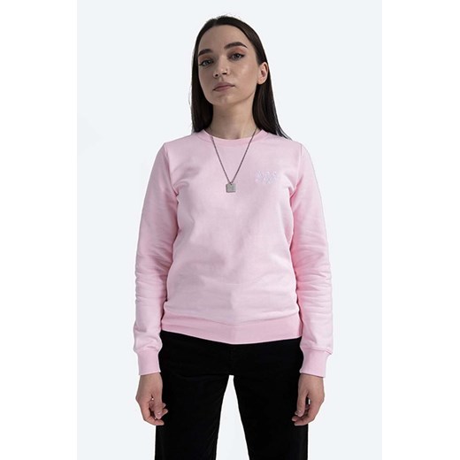 A.P.C. bluza bawełniana Sweat Skye damska kolor różowy z aplikacją COEBH.F27700-PALEPINK ze sklepu PRM w kategorii Bluzy damskie - zdjęcie 162380517