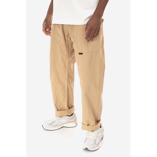 Gramicci spodnie bawełniane Gadget Pant kolor brązowy proste G105.OGT-BRAZOWY ze sklepu PRM w kategorii Spodnie męskie - zdjęcie 162380637