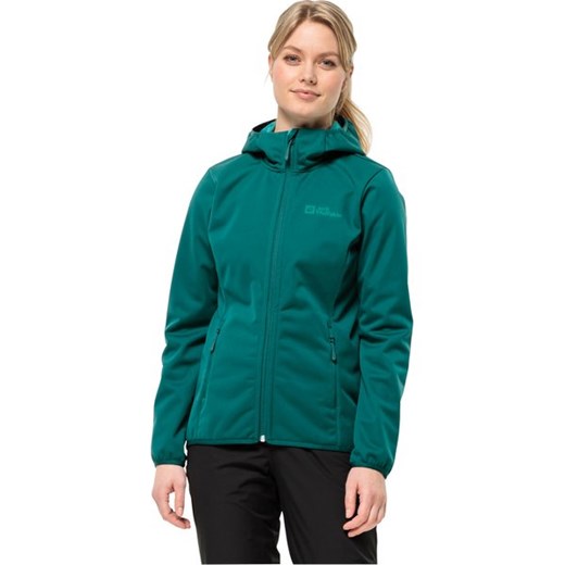 Zielona kurtka damska Jack Wolfskin z kapturem