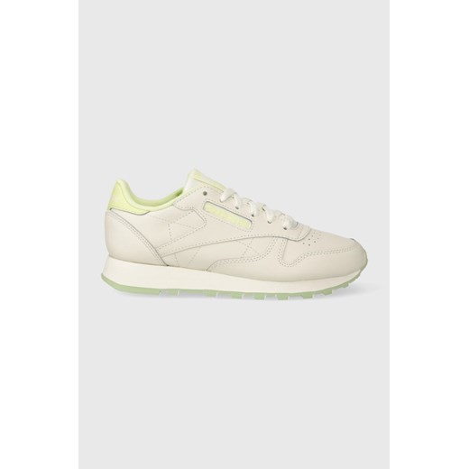 Reebok Classic sneakersy skórzane CLASSIC LEATHER kolor biały ze sklepu PRM w kategorii Buty sportowe damskie - zdjęcie 162390437