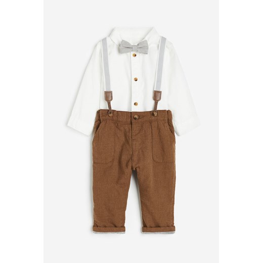 H & M - Elegancki komplet 4-częściowy - Biały H & M 74 (6-9M) H&M