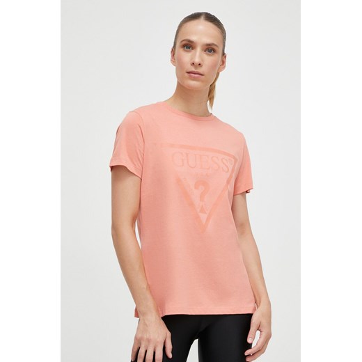 Guess t-shirt bawełniany kolor pomarańczowy Guess L ANSWEAR.com