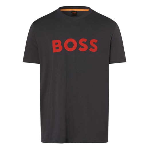 BOSS Orange T-shirt męski Mężczyźni Bawełna szary nadruk XXXL vangraaf